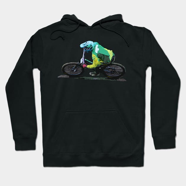 MTB Mountain Bike T-Shirt Hoodie by rickylabellevie